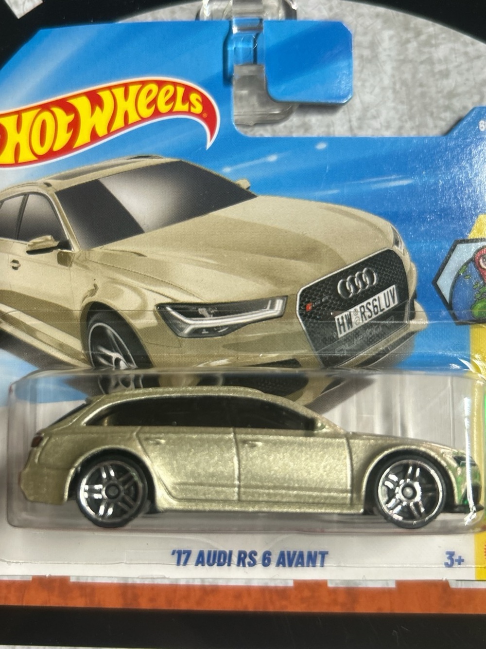 Hot Wheels '17 Audi RS 6 Avant Toy Car - Metallic Gold